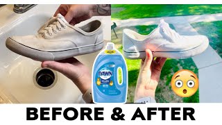 How To Clean White Vans and Other White Canvas Shoes/EASIEST METHOD/Stephanie McQueen