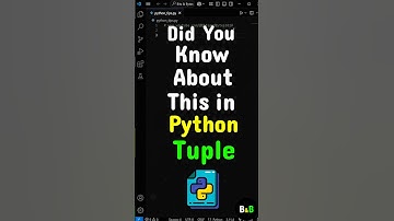 Did You Know About This in Python Tuple? #python #programming #coding