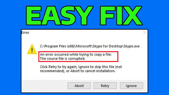 How To Fix An Error Occurred While Trying to Copy a File The Source File is Corrupted in Windows