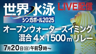 【LIVE】オープンウォータースイミング混合4×1500mリレー　世界水泳シンガポール2025