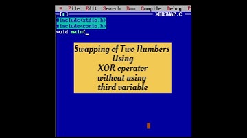 #14Swapping of Two Numbers Using XOR operators Without Using Third Variable👨‍💻👨‍💻 #coding#education