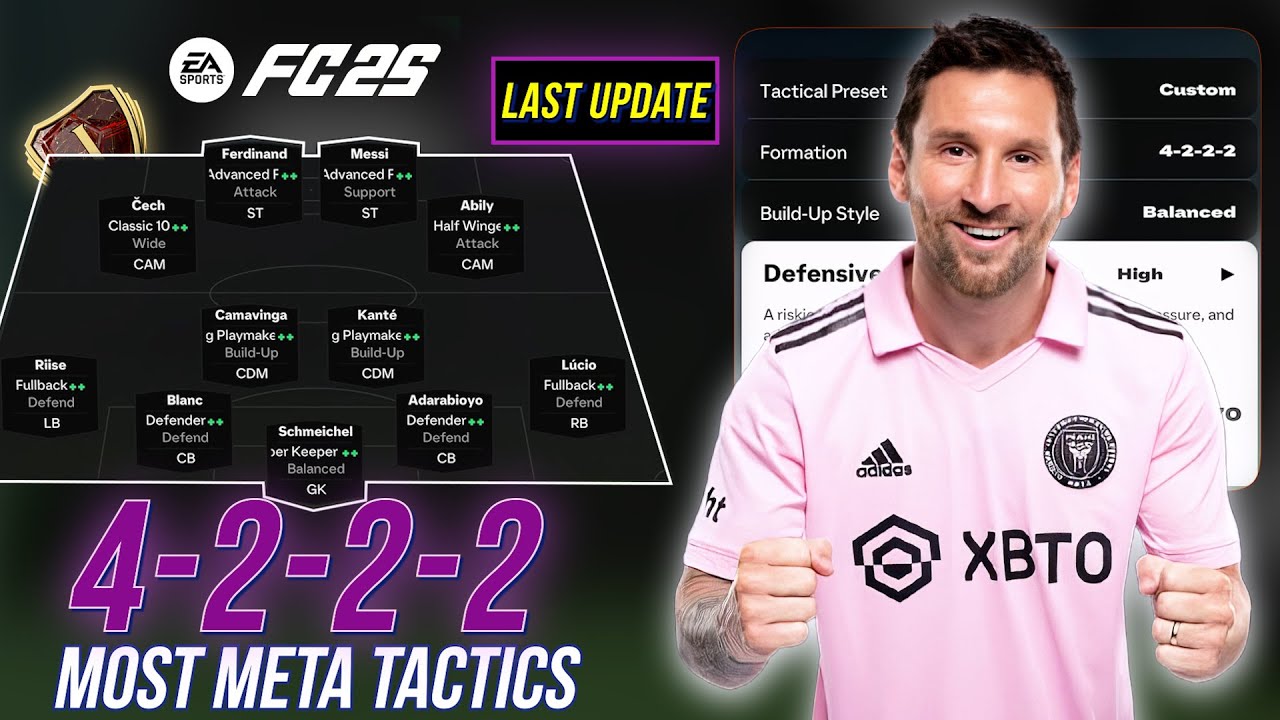 4222 Guide NEW 4-2-2-2 INSANE META Formation! Best 4222 Custom Tactics EA FC 25 ...