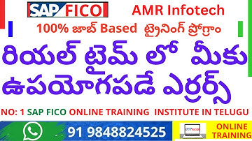 రియల్ టైమ్ లో  మీకు  ఉపయోగపడే ఎర్రర్స్  - SAP FICO Course in Telugu - SAP Tutorial For Beginners