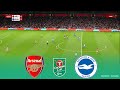 ARSENAL vs BRIGHTON Live | EFL Carabao Cup 2025 | 29 October 2025 | Simulation PES 2021 Gameplay