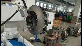 Welding robot workstation for fan impeller
