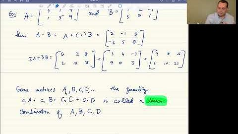 Section 2.1: Matrix Addition and Scalar Multiplication