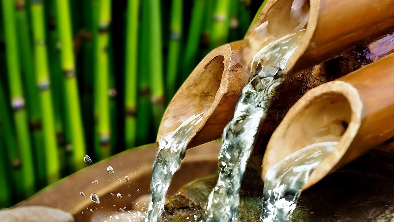 Bamboo Water Fountain | Relax \U0026 Get Your Zen On | White Noise