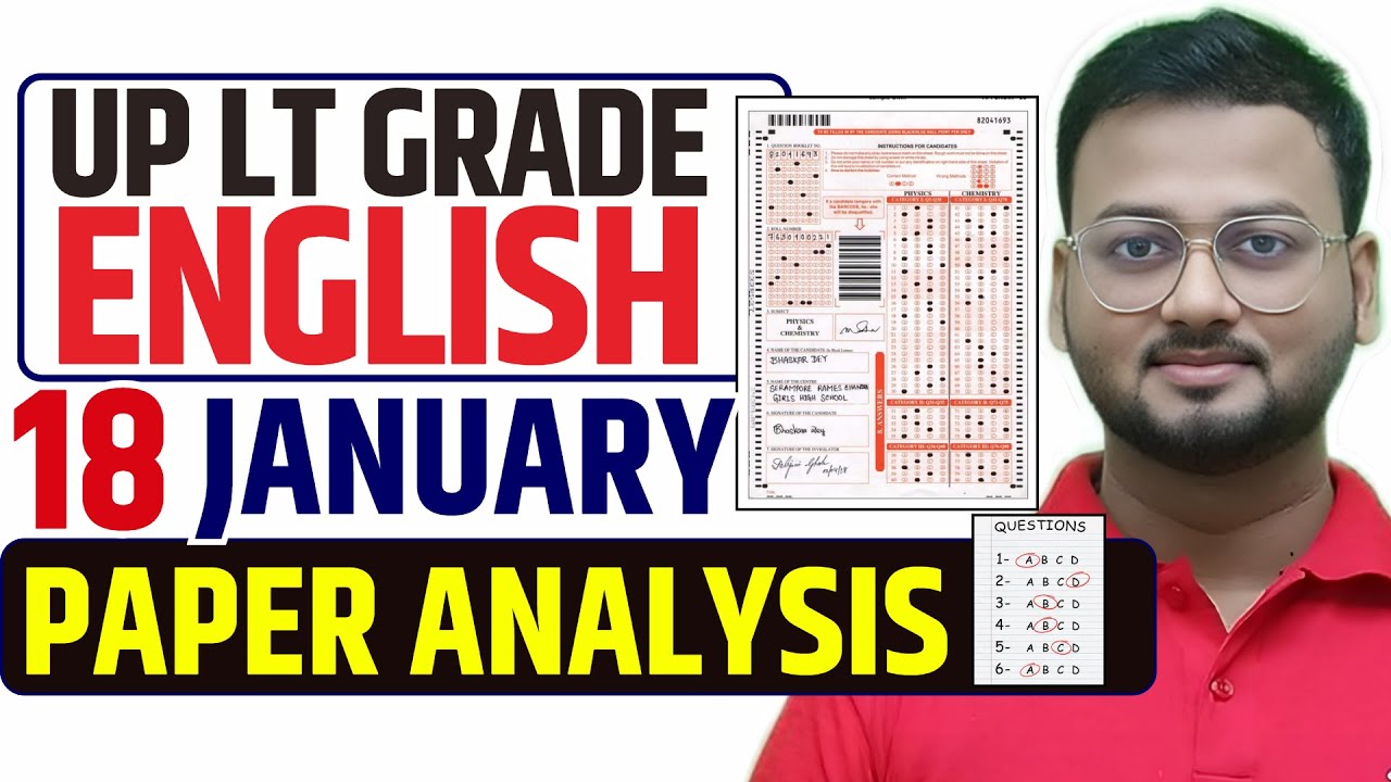 UP LT Grade English Paper Analysis and Review  | 18 January English पेपर कैसा रहा? Literature Lovers