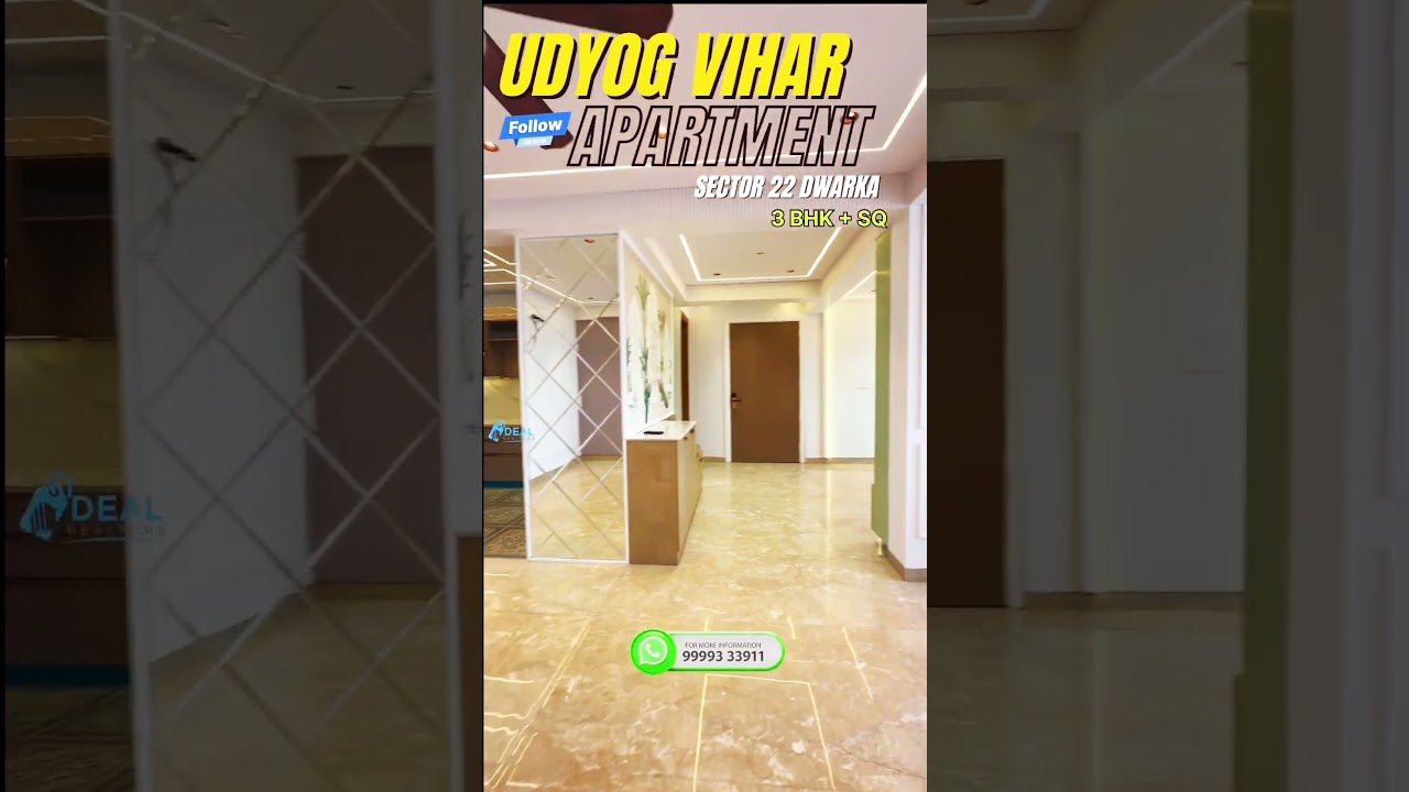 3 BHK + SQ Apartment in Dwarka | Ready to Move 3 BHK Flats in Dwarka 