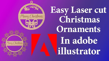 Easy laser cut Christmas Ornaments in illustrator. #laserdesign #adobesoftware #tutorial