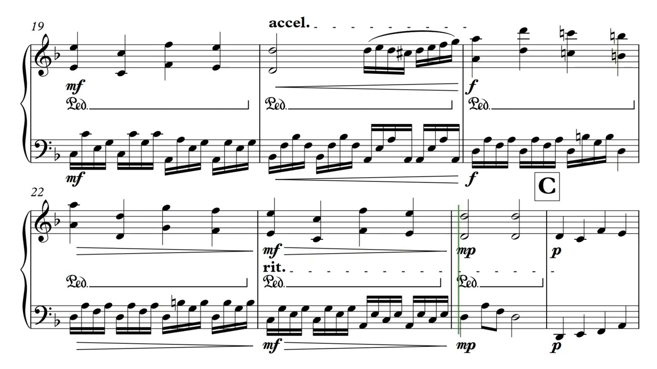 Páslo dievča pávy - noty pre piano - Brass Music Academy 2022