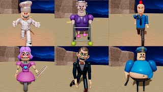 All Morph Unlocked PRISONER BARRY'S RUN - Papa Pizza Grumpy Gran Siren Cop Ani-Tron Mr Funny Dummy