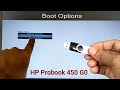 Boot menu key setting in hp probook 450 g0 Laptop