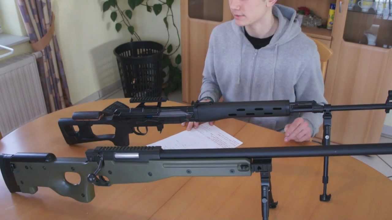 UTG L96 vs. A&K SVD Dragunov Sniper Teil1 Softair Battle GERMAN [GsP