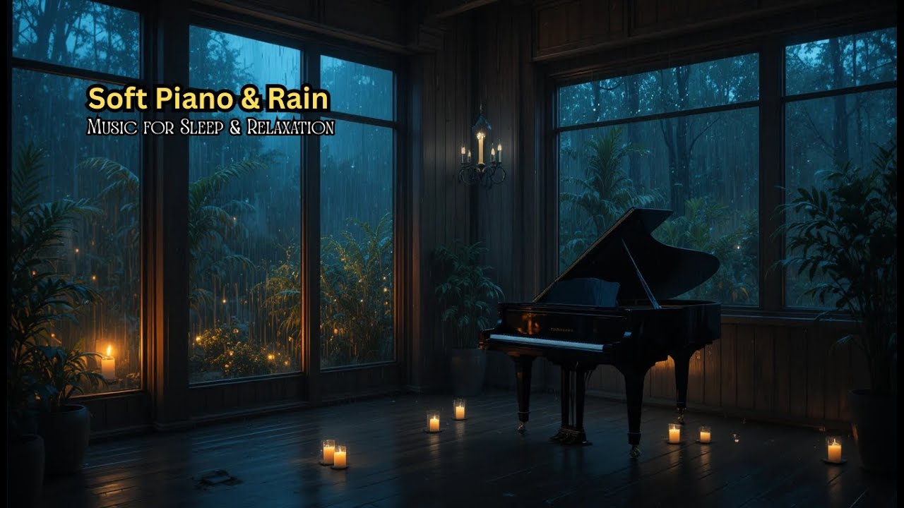 (No Ads) Sleep Instantly with Rain and Soft Piano • Stop Overthinking & Deep Mental Calm