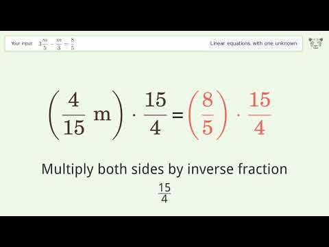 Linear equation with