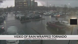 7 News at 7 Rain wrapped tornado video in Spartanburg #OnlyOn7