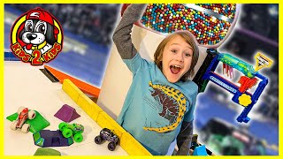 GIANT Gumball Machine MONSTER TRUCK TOY CHALLENGE (2021 Monster Jam Freestyle Show Highlights)