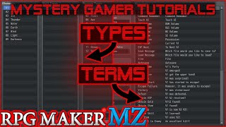 RPG MAKER: MZ TUTORIAL | TYPES AND TERMS Wealth