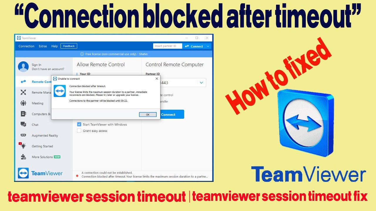 problem with teamviewer fre use