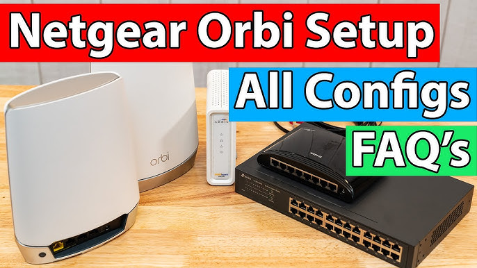 NETGEAR Orbi Whole Home Mesh WiFi System (RBK13) – Router replacement  covers up to 4,500 sq. ft. with 1 Router & 2 Satellites