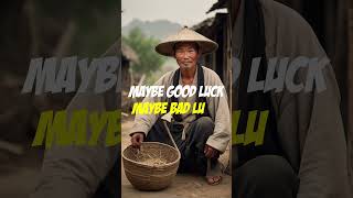 Maybe Good Luck; Maybe Bad Luck; Who Knows? #wisdom #motivation