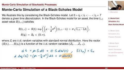 Lecture 2021 Numerical Methods: Session 23: Monte-Carlo Simulation of Time Discrete Stoch. Processes
