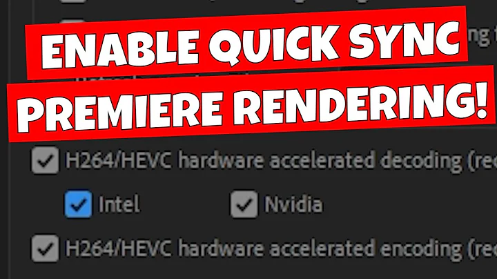 How To Enable Intel iGPU Quick Sync Video Rendering In Adobe Premiere Pro 2023