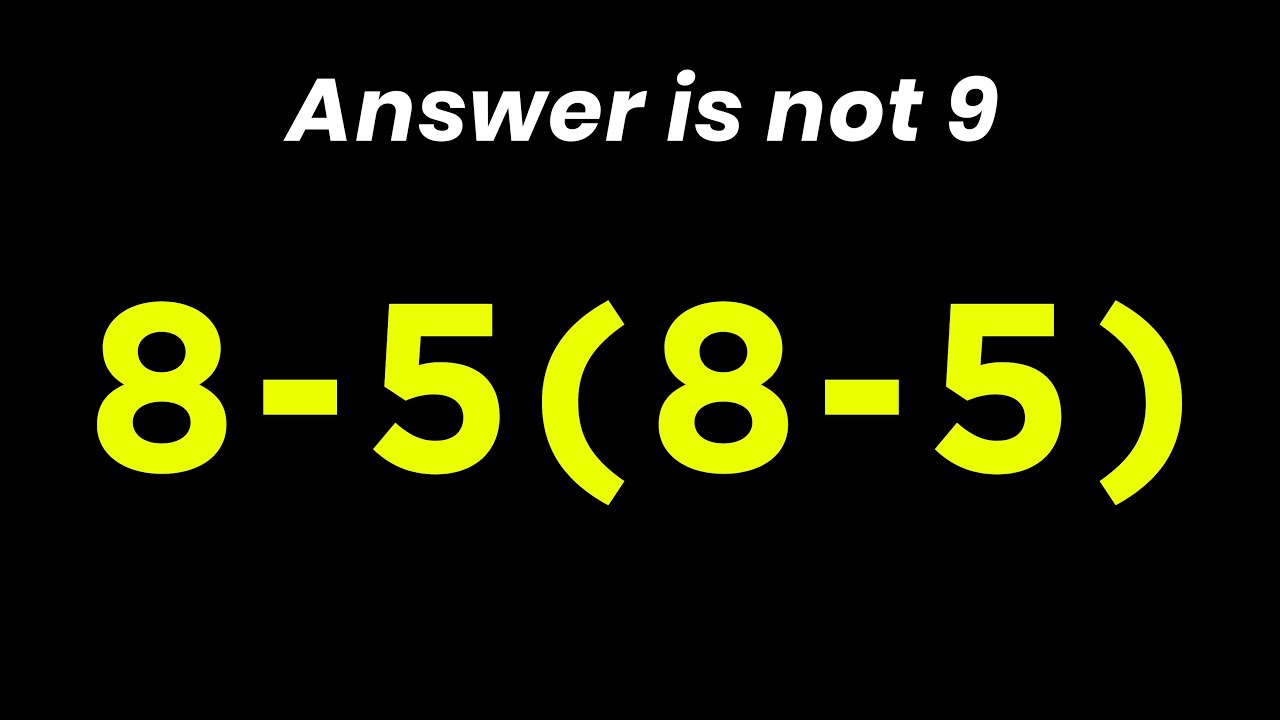Most People Get This Simple Math Question Wrong!