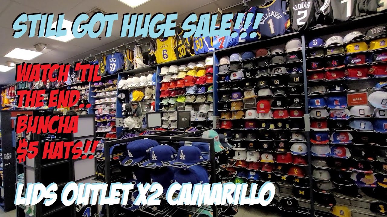 Crazy Semi Annual Sale @ Lids Outlets At The Camarillo Outlets - YouTube