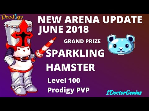 Prodigy Math Game New Arena Prizes Sparkling Hamster June 2018 Prodigy Level 100 Pvp Battle Youtube