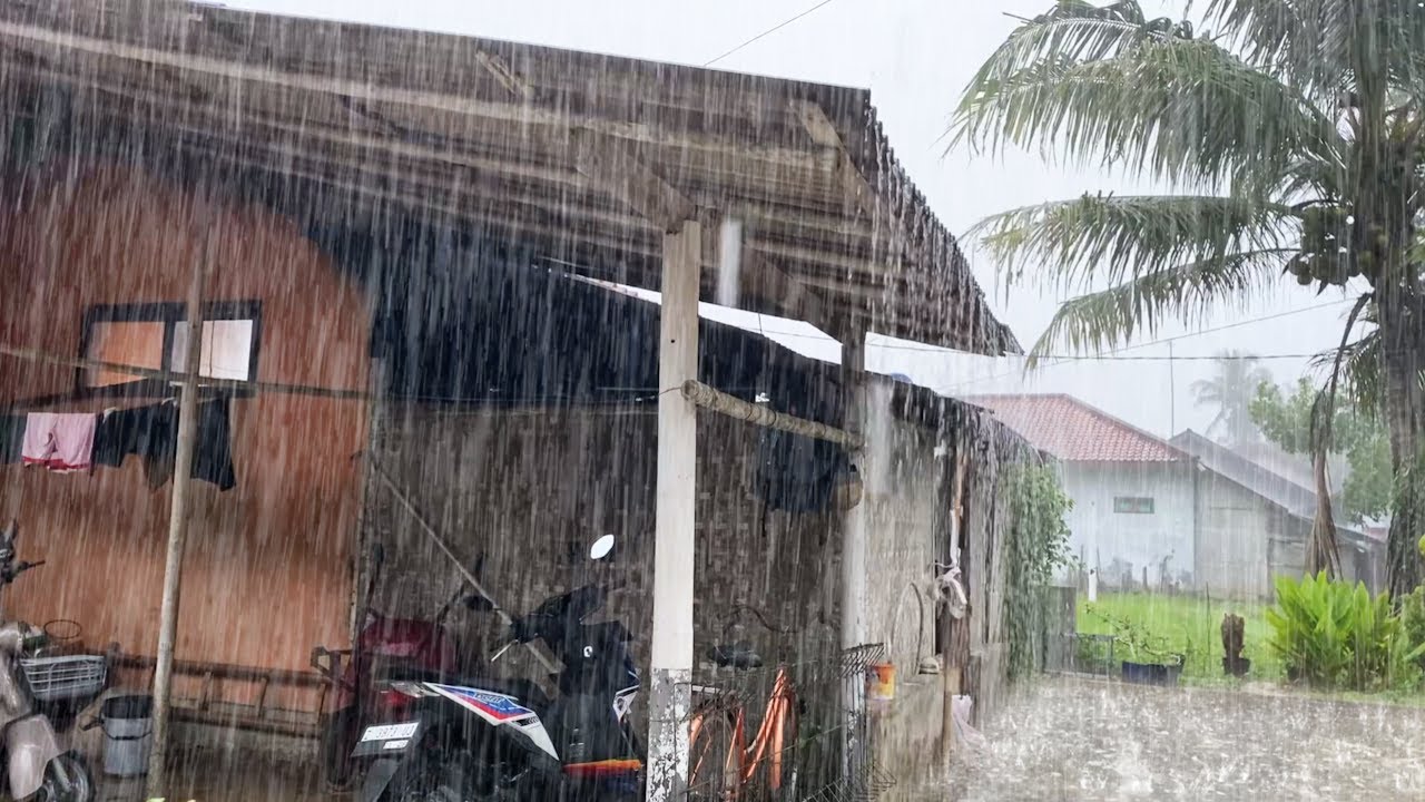 Morning Rainfall Village | Soft Countryside Sounds for Relaxation and Mental Balance