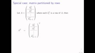 4.2.2 Transposing a Partitioned Matrix