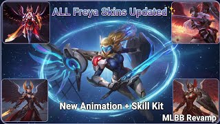 All Freya Skins Updated New Animation Skill Kit Mlbb Revamp