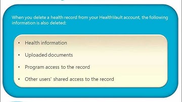 How to "Delete Health Records in Microsoft HealthVault"