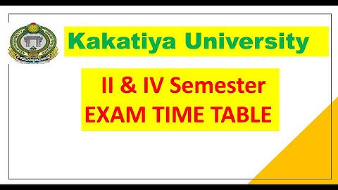 KAKATIYA UNIVERSITY || 2 & 4 th SEM EXAM TIME TABLE || KAKATIYA UNIVERSITY FAST UPDATES || pinpharma
