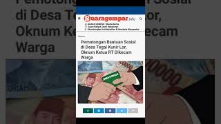 Download Lagu Pemotongan Bantuan Sosial di Desa Tegal Kunir Lor, Oknum Ketua RT Dikecam Warga MP3