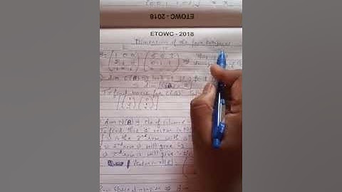 ECE, ESLA, 18EC44, Module 4, Dimensions of four subspaces