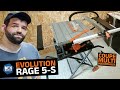 Je teste la scie sur table rage 5s  evolution power tools
