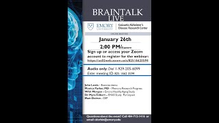 Emory BrainTalk Live, Tuesday, January 26, 2021