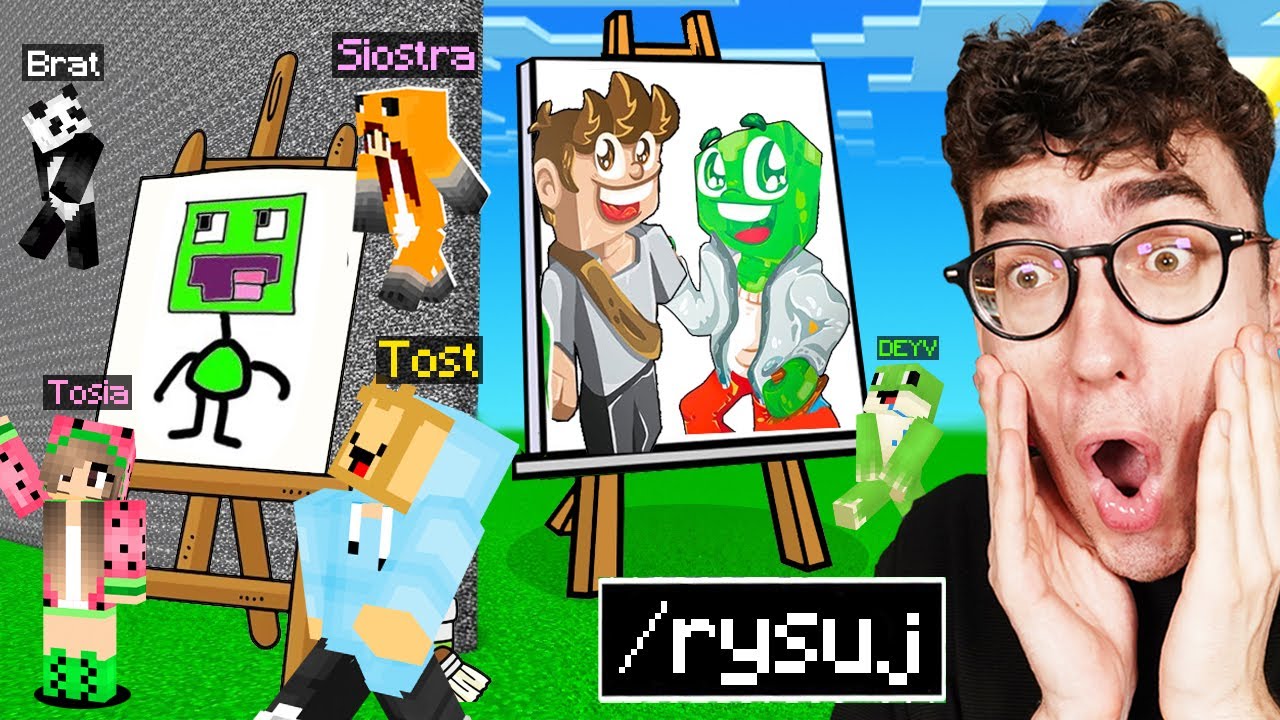 Oszukuje CAŁE KIDOWICE w Konkursie Rysowania w Minecraft! (śmieszne)