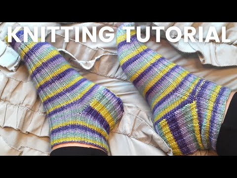 Free Cuff-Down Sock Knitting Patterns Using the Magic Loop
