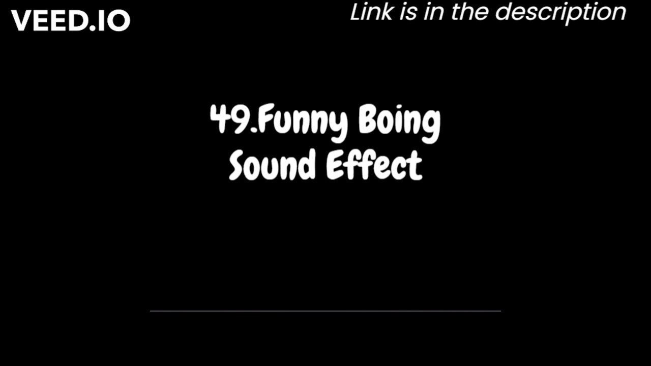 Funny Boing Sound Effect YouTube