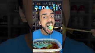 Food ASMR Eating a Sonic Popsicle and All Blue Snacks! screenshot 4