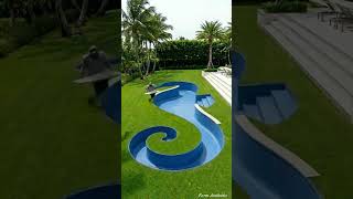 They Built A Giant Seahorse Pool By Hand 😳 #shorts #poolbuild #oddlysatisfying