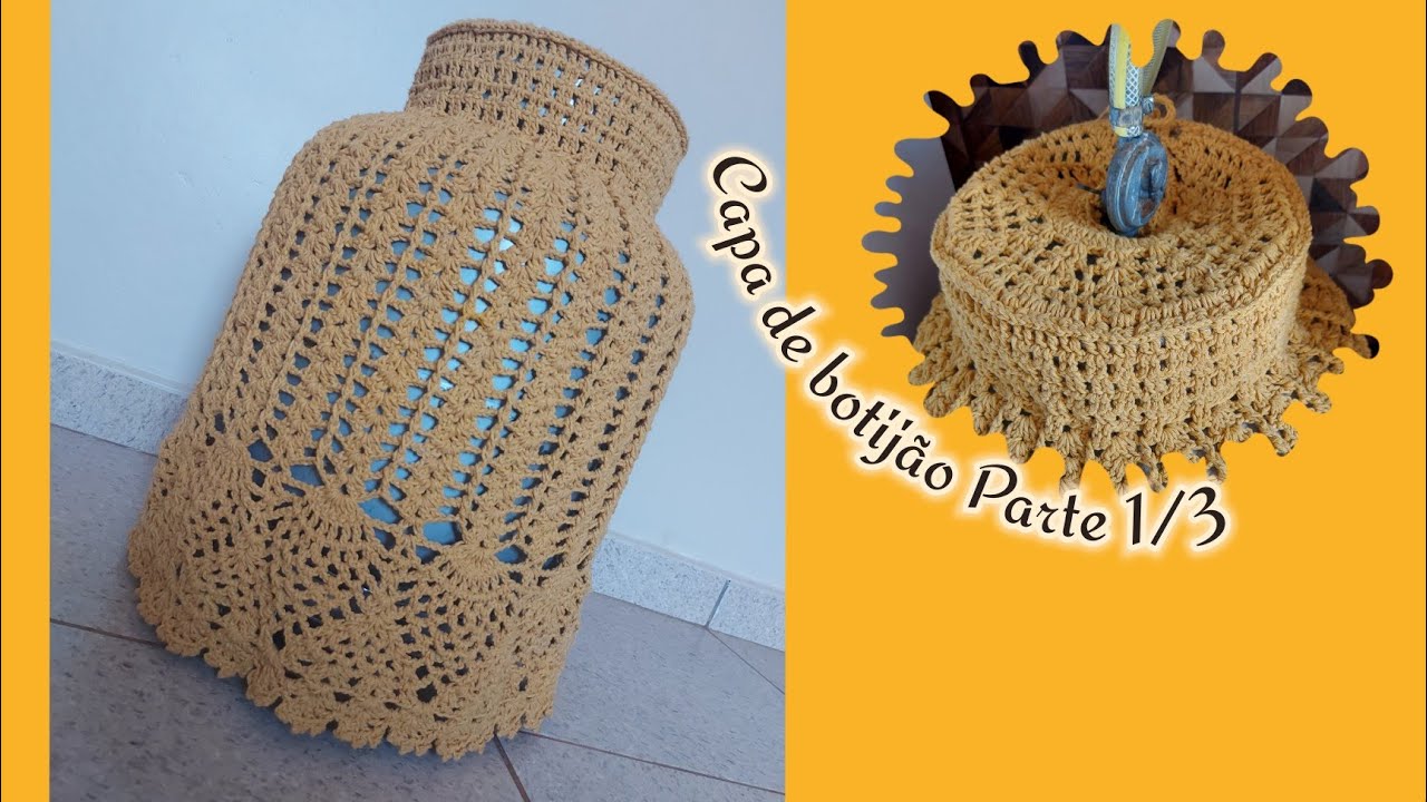 Capa de botijão com motivo abacaxi ( Parte 1)