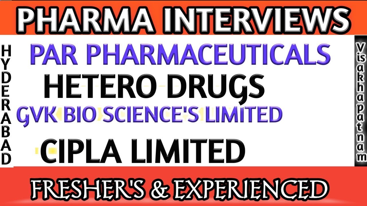 LATEST PHARMA JOB INTERVIEWS FOR FRESHER'S AND EXPERIENCED|VACANCIES
