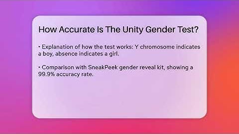 How Accurate Is The Unity Gender Test? - Gender Equality Network