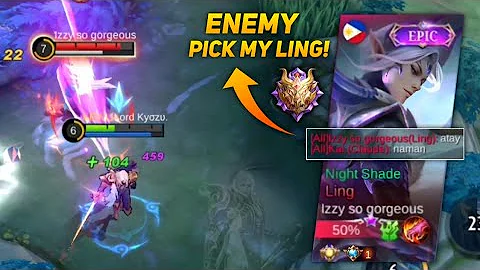 ENEMY PICK MY LING! (TRASHTALKER LING?) SO I DESTROYED USING THIS HERO!! - MLBB