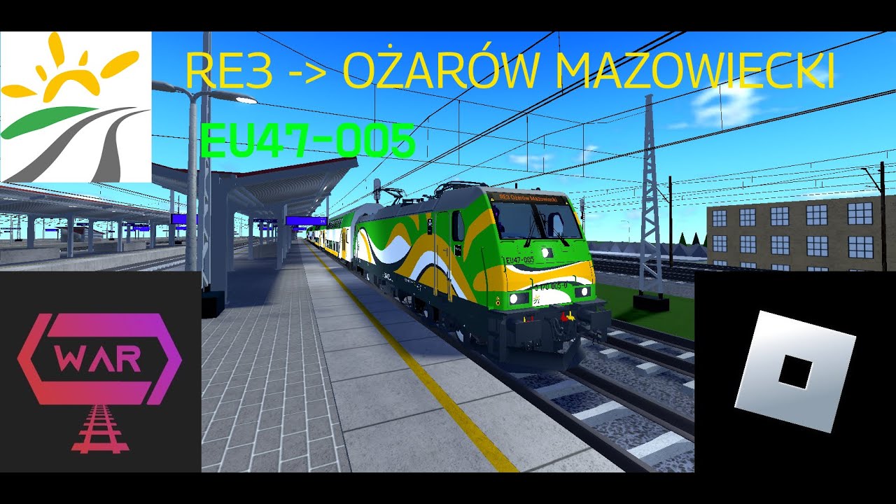 Przejazd Traxxem na linii RE3 do Ożarowa Mazowieckiego w Warsaw Railway